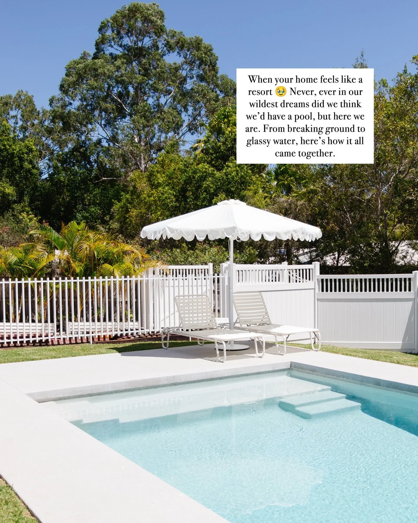 We got a pool! 💦 When we sold our forever home last year, I never imagined it would lead us here&mdash;to a new home, a new chapter, and somehow&hellip; a pool. And yet, here we are. The biggest thank you goes to Dave at @wattbuilding and Monique at