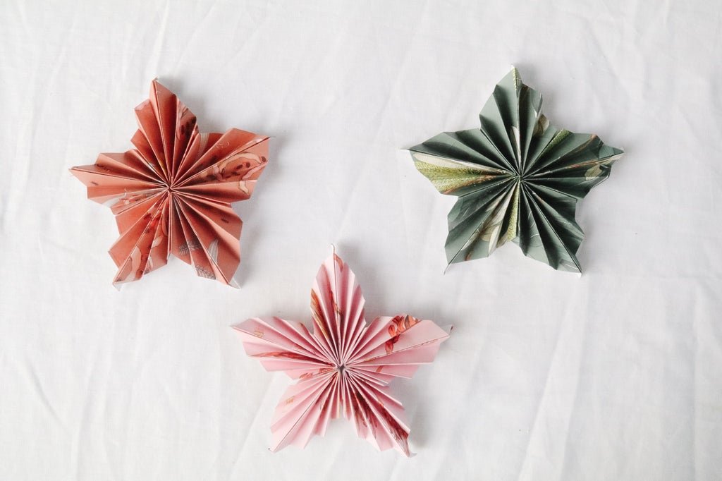 Christmas Star Origami Paper Ornaments