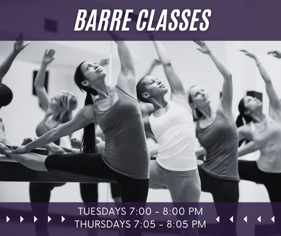 💪 Elevate your fitness game and join our Barre class TONIGHT! Whether you're a beginner or a seasoned pro, all levels are welcome to join in the fun!
👉 Don't miss out! Drop in and discover the power of Barre to transform your strength, flexibility,