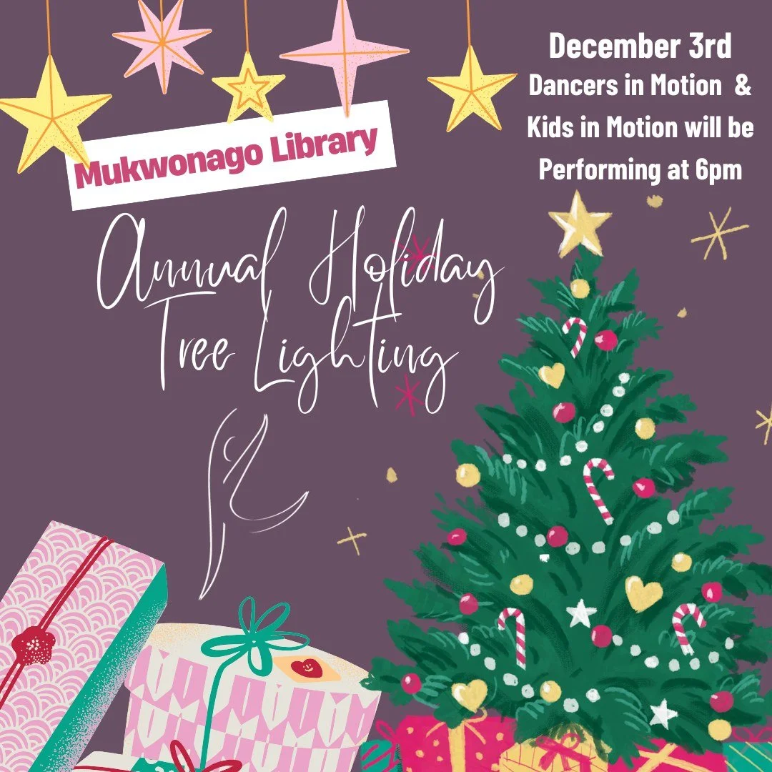 🎄It's a holiday celebration you won't want to miss! Join us Wednesday December 3rd at the Mukwonago Community Library Annual Holiday Tree Lighting Event. Participate in festive activities and be sure to catch our incredible Dancers in Motion and Kid