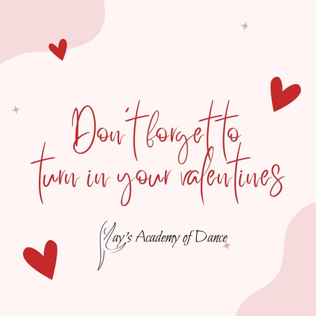 ❤️ Tomorrow is the last day to turn in your homemade valentines! 💌
We can't wait to spread a little love and kindness to our local senior communities this Valentine's Day!
#loveandkindness #valentine #dance #DANCER #dancelife #itsadancething #Idance