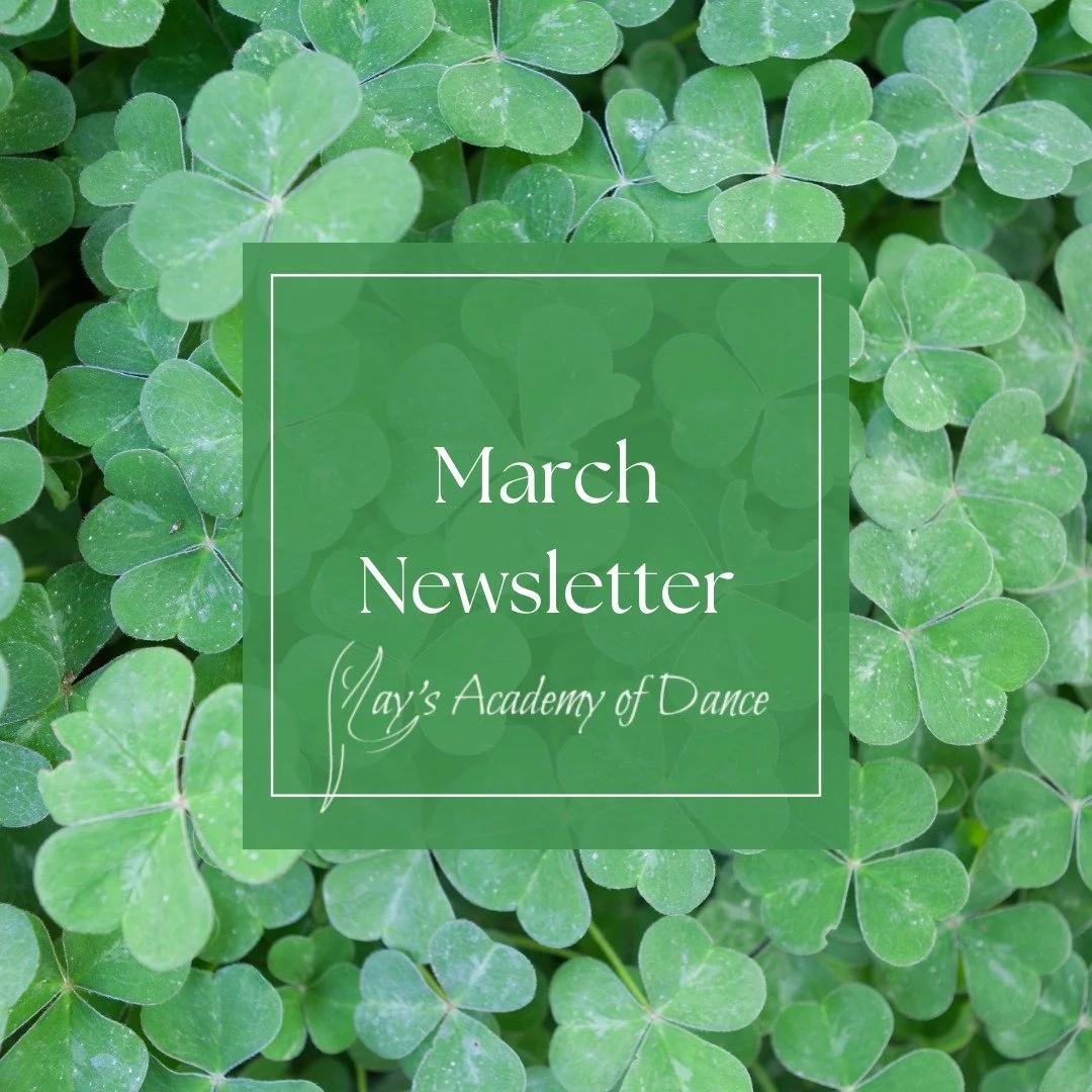🍀 Kay's Academy of Dance March Newsletter is here! 🍀
Read our March newsletter here: https://loom.ly/DvBu6yQ
#dance #DANCER #dancelife #itsadancething #Idancebecause