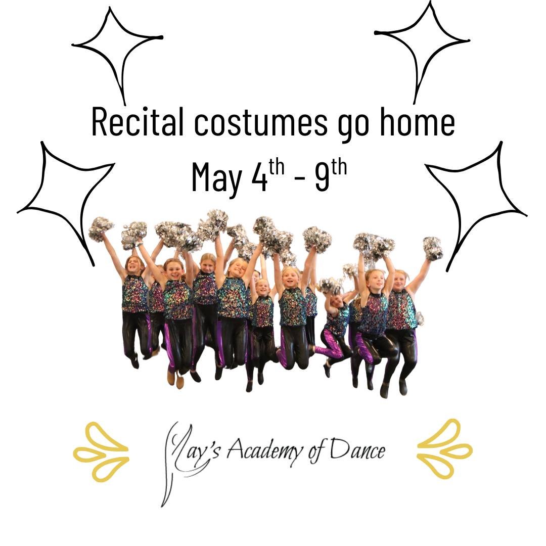 🌟Exciting Recital Announcement🌟 Costumes for our upcoming recital will be sent home the week of May 4th - 9th!
#costumes #dance #DANCER #dancelife #itsadancething #Idancebecause
