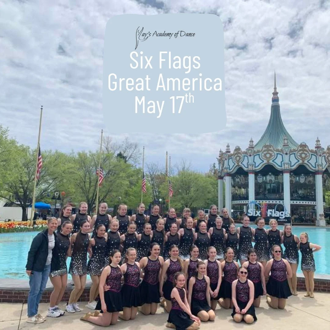 ✨Kay&rsquo;s Academy of Dance is home to Dancers in Motion, which is a traveling dance company. On May 17th our Dancers in Motion AND Kids in Motion will be performing at the 2026 Dance Fest at Six Flags Great America. 🎢
We hope you can join in on t