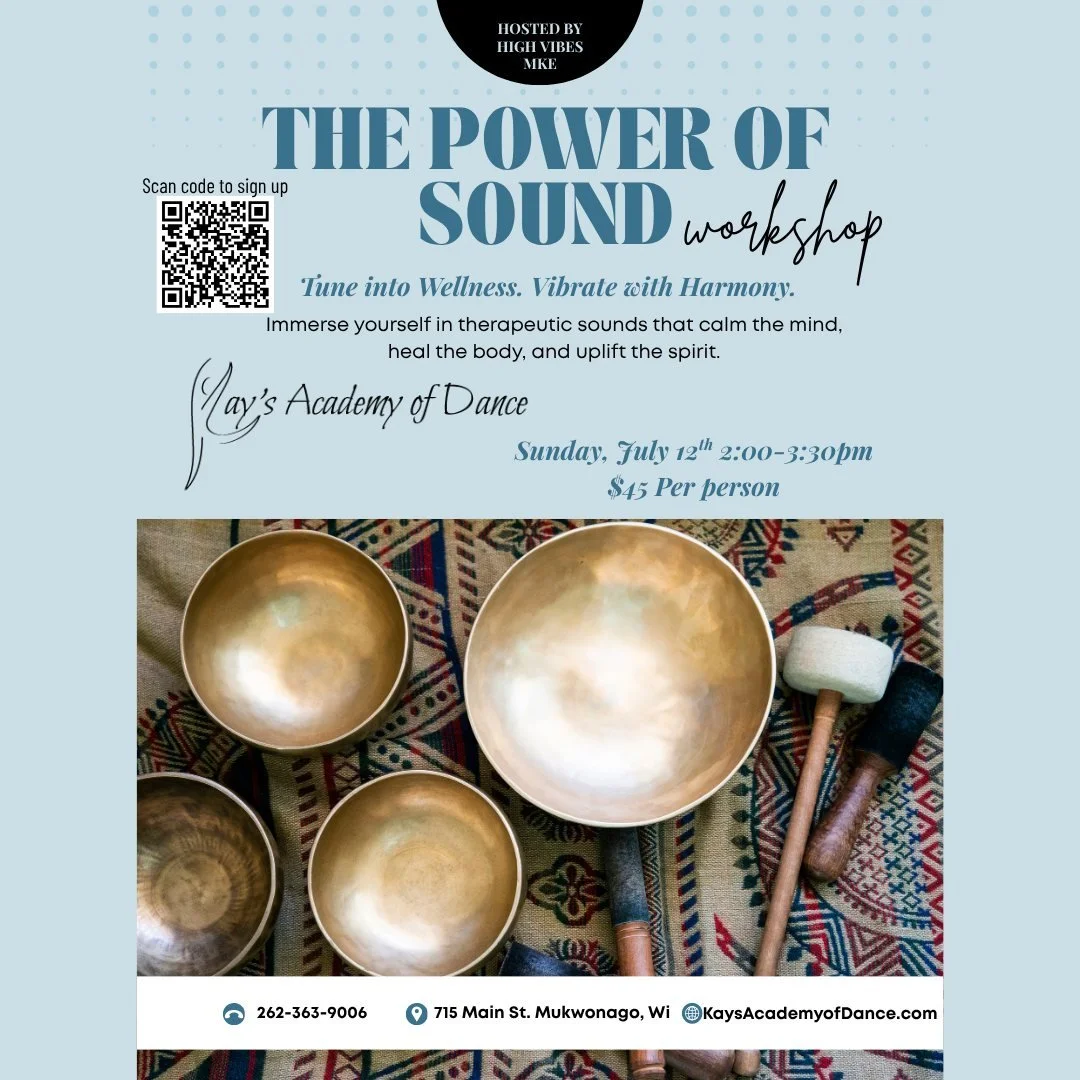 ✨ The Power of Sound ✨
Hosted by High Vibes MKE
🗓 Sunday, July 12th
⏰ 2:00&ndash;3:30 PM
💲 $45 per ticket
Step into a deeply immersive healing experience where sound, energy, and intention come together to restore balance within your body, mind, an