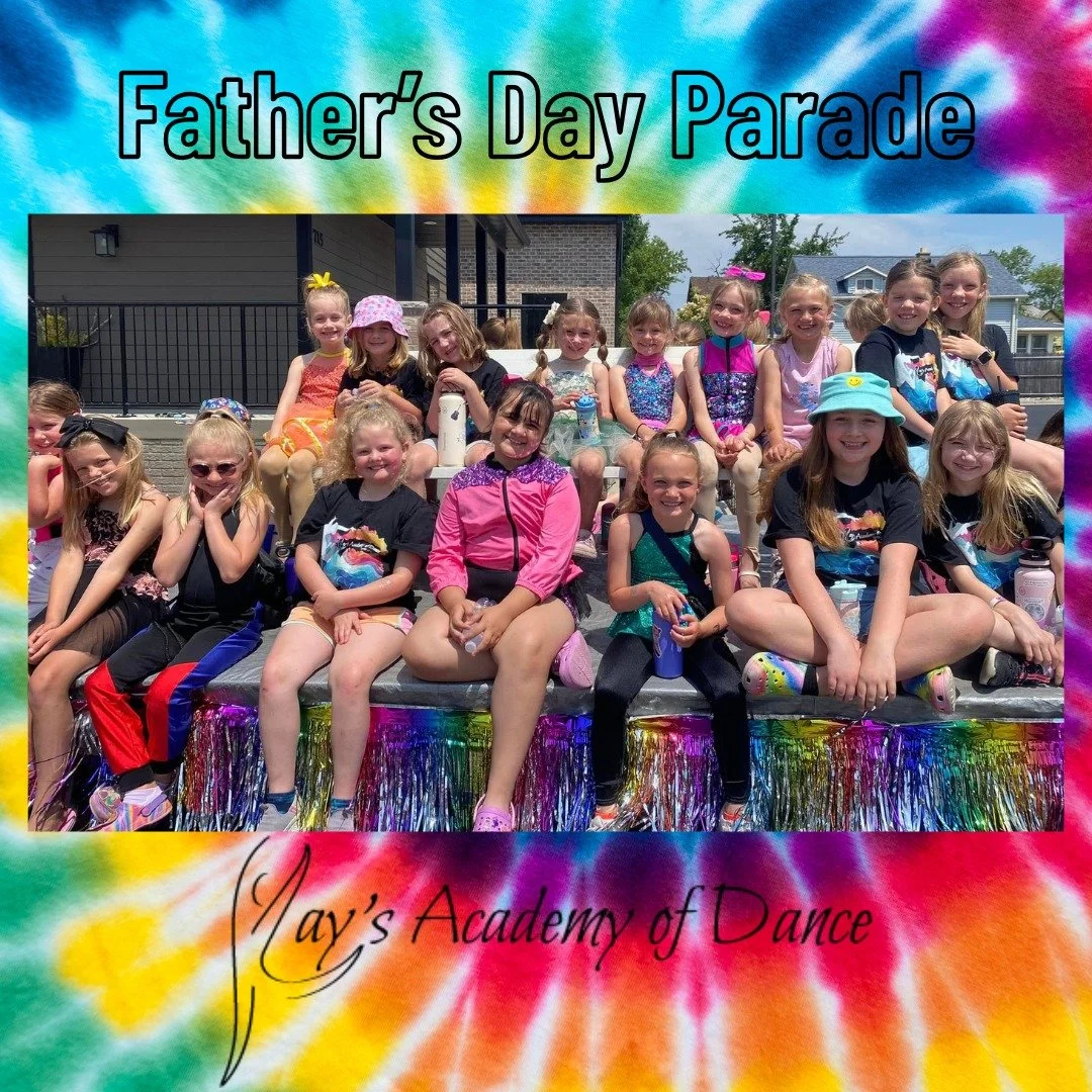 All of our dancers are invited to participate in Mukwonago's 2026 Father&rsquo;s Day Parade on Sunday, June 21st!
Here are the details if you'd like to join the fun:
✨Wear your costume or your recital t-shirt. 
✨If you are over age 10 please wear ten