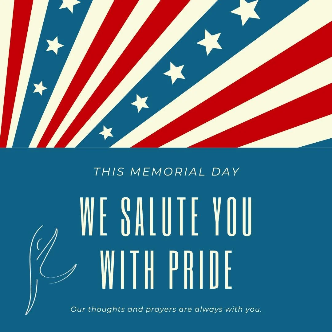 In honor of Memorial Day today we remember and honor the brave men and women who made the ultimate sacrifice for our country. ❤️🤍💙
A friendly reminder that the studio will be closed for the holiday. We hope everyone has a safe and meaningful day wi