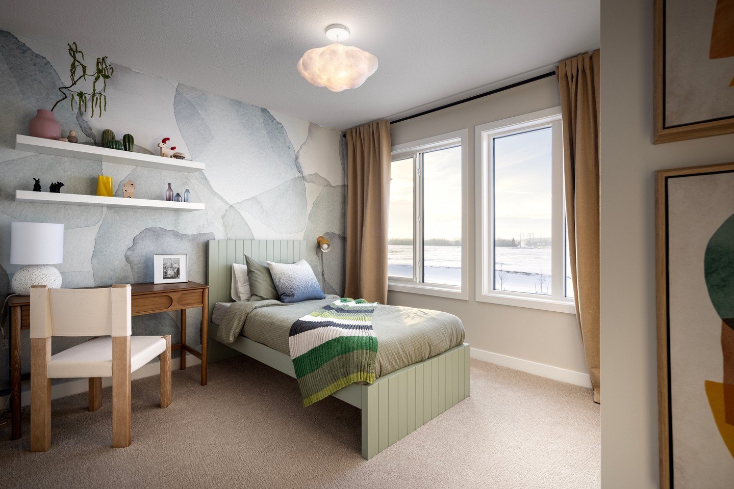 Same bed, used two different ways in two different kids bedrooms at our @rohit_homes St. Albert and Cochrane Showhomes.⁠
⁠
Interiors: @louis.dhe⁠
Photography: @eymeric.widling