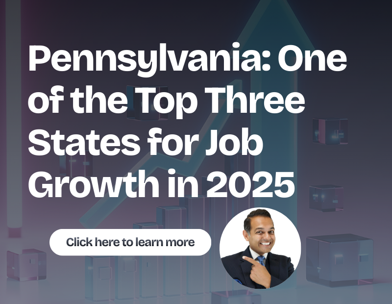Pennsylvania One of the Top Three States for Job Growth in 2025 Thanks to Shapiro Administration’s Efforts to Bring Economic Development to the Commonwealth