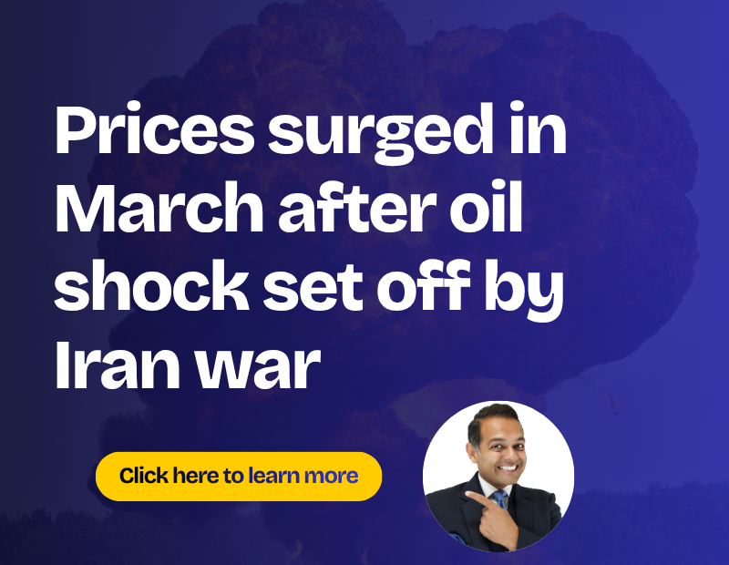 Prices surged in March after oil shock set off by Iran war