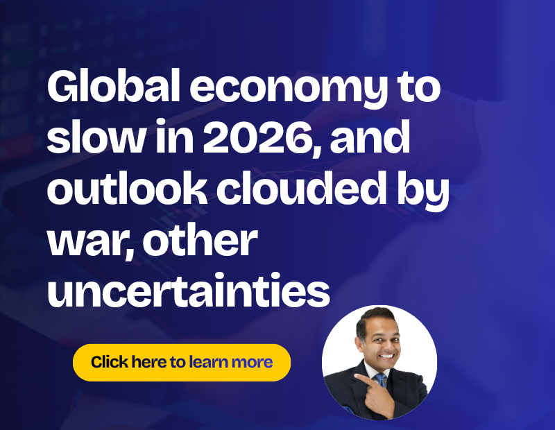 Global economy to slow in 2026, and outlook clouded by war, other uncertainties