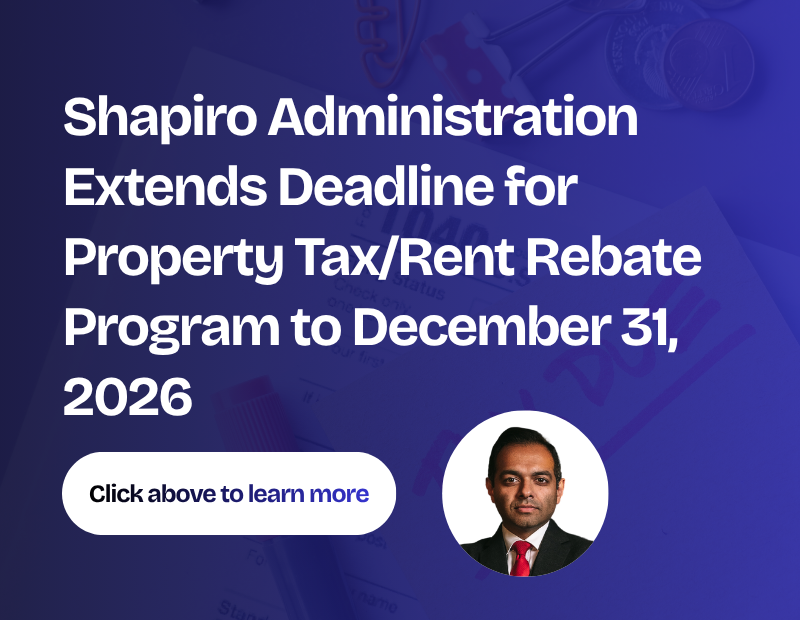 Shapiro Administration Extends Deadline for Property Tax/Rent Rebate Program to December 31, 2026, Allowing More Time for Pennsylvanians to Apply for Tax Relief