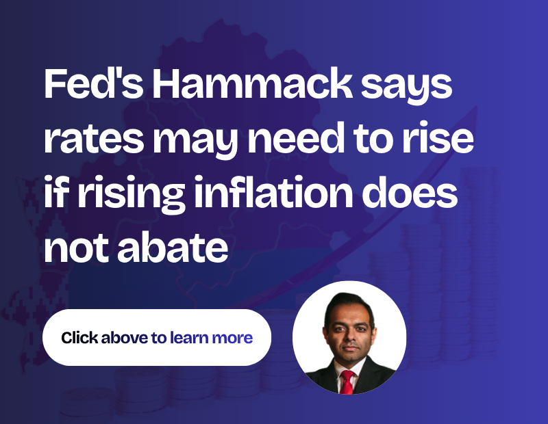 Fed's Hammack says rates may need to rise if rising inflation does not abate