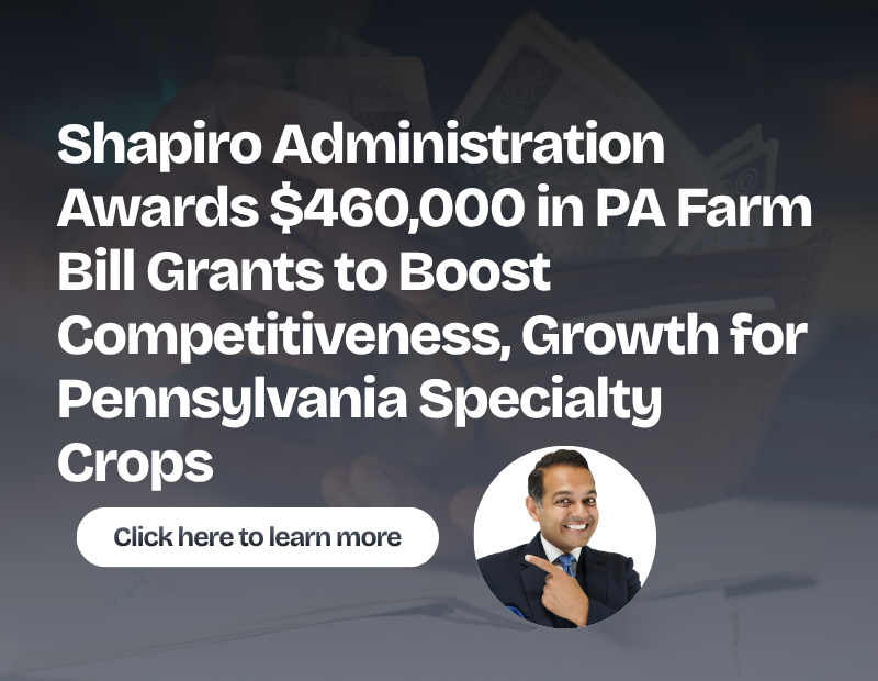 Shapiro Administration Awards $460,000 in PA Farm Bill Grants to Boost Competitiveness, Growth for Pennsylvania Specialty Crops