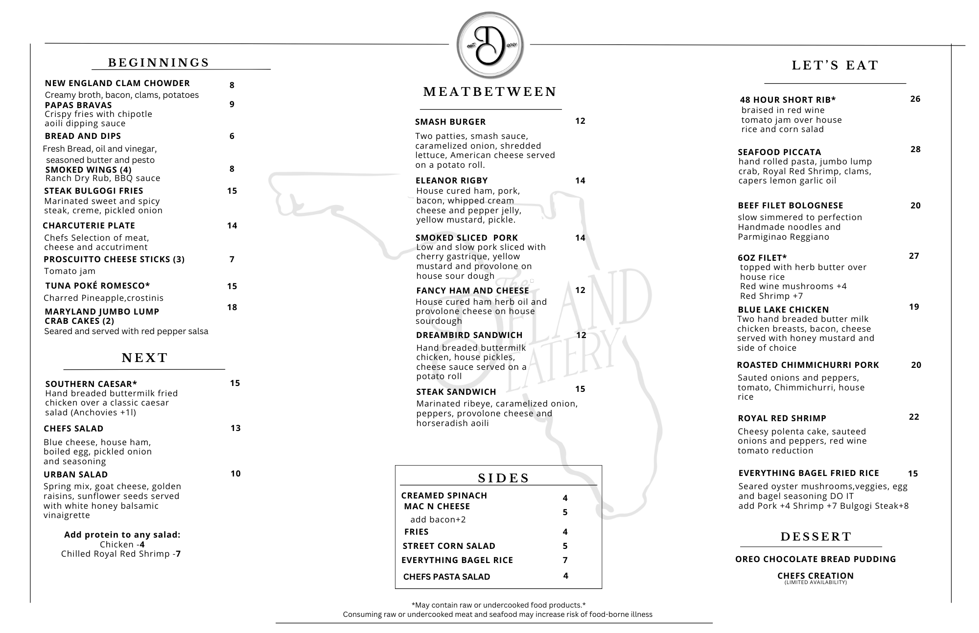 Dinner — Deland Eatery