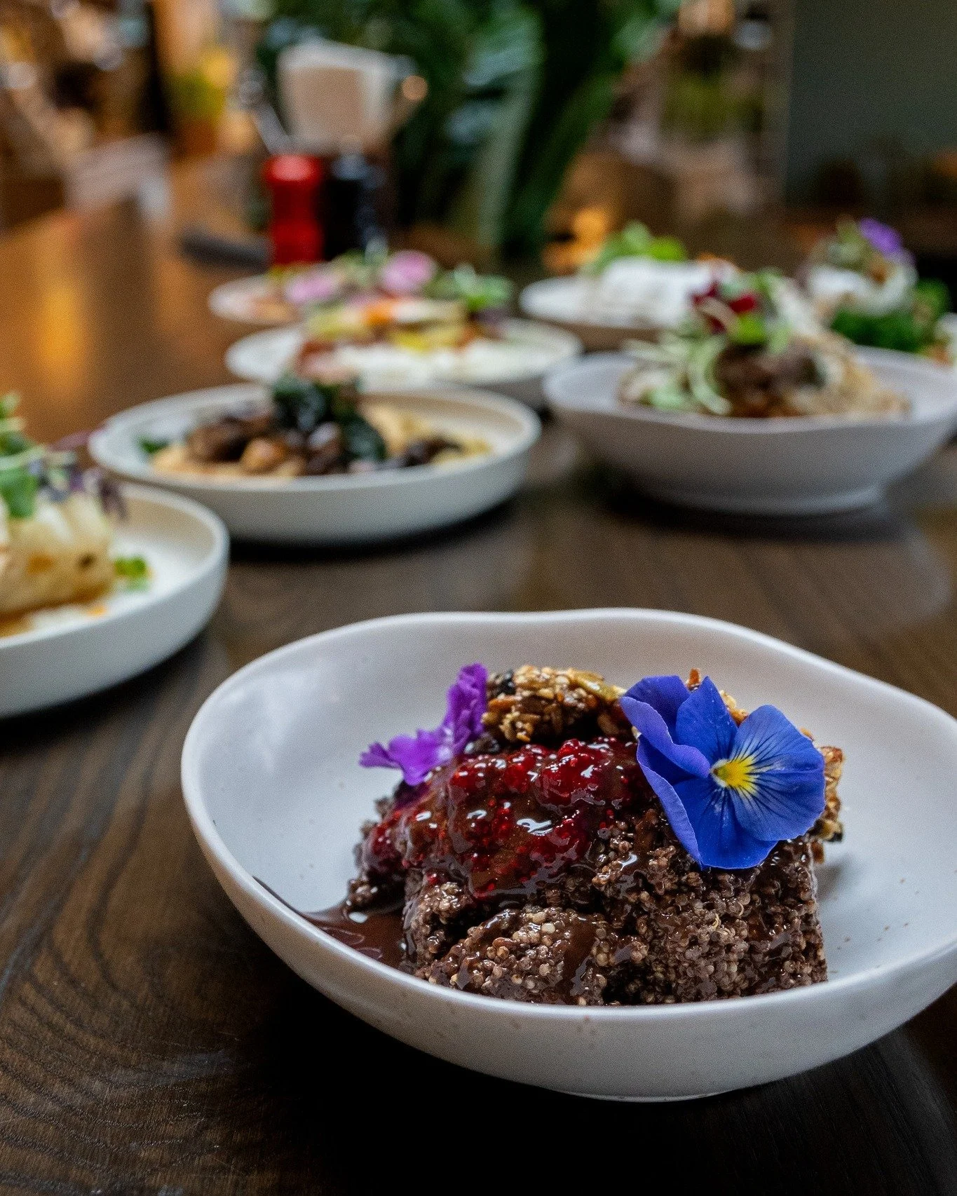 not your nan's breakfast.

QUINOA PORRIDGE
chocolate quinoa porridge, raspberry chia jam, crisp florentine, chocolate sauce.

8 till 4, everyday.