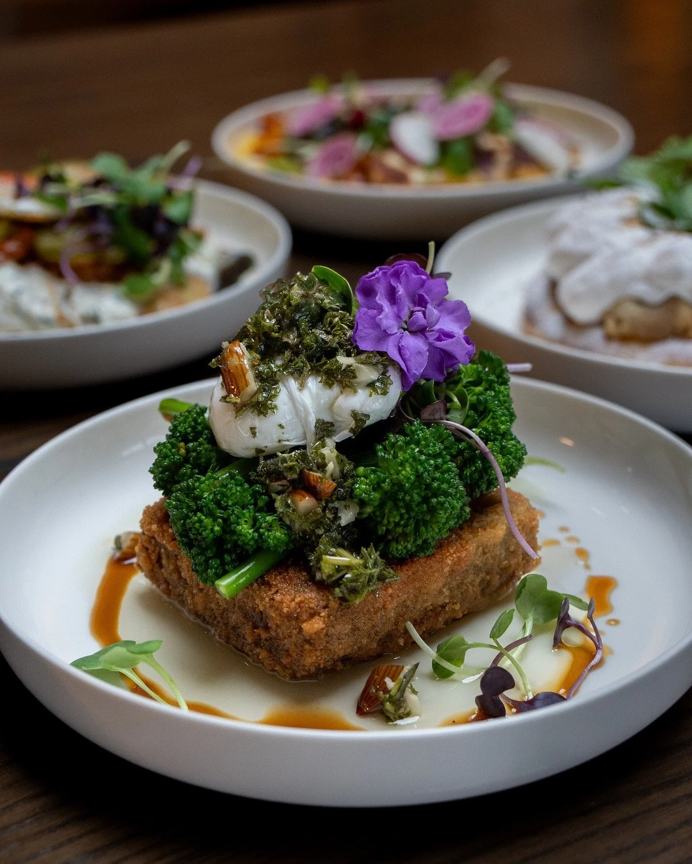 just what you're craving for lunch. 

LAMB CROQUETTE
slow braised lamb croquette, broccolini, almond alliade, poached egg, jus.

8 till 4, everyday.