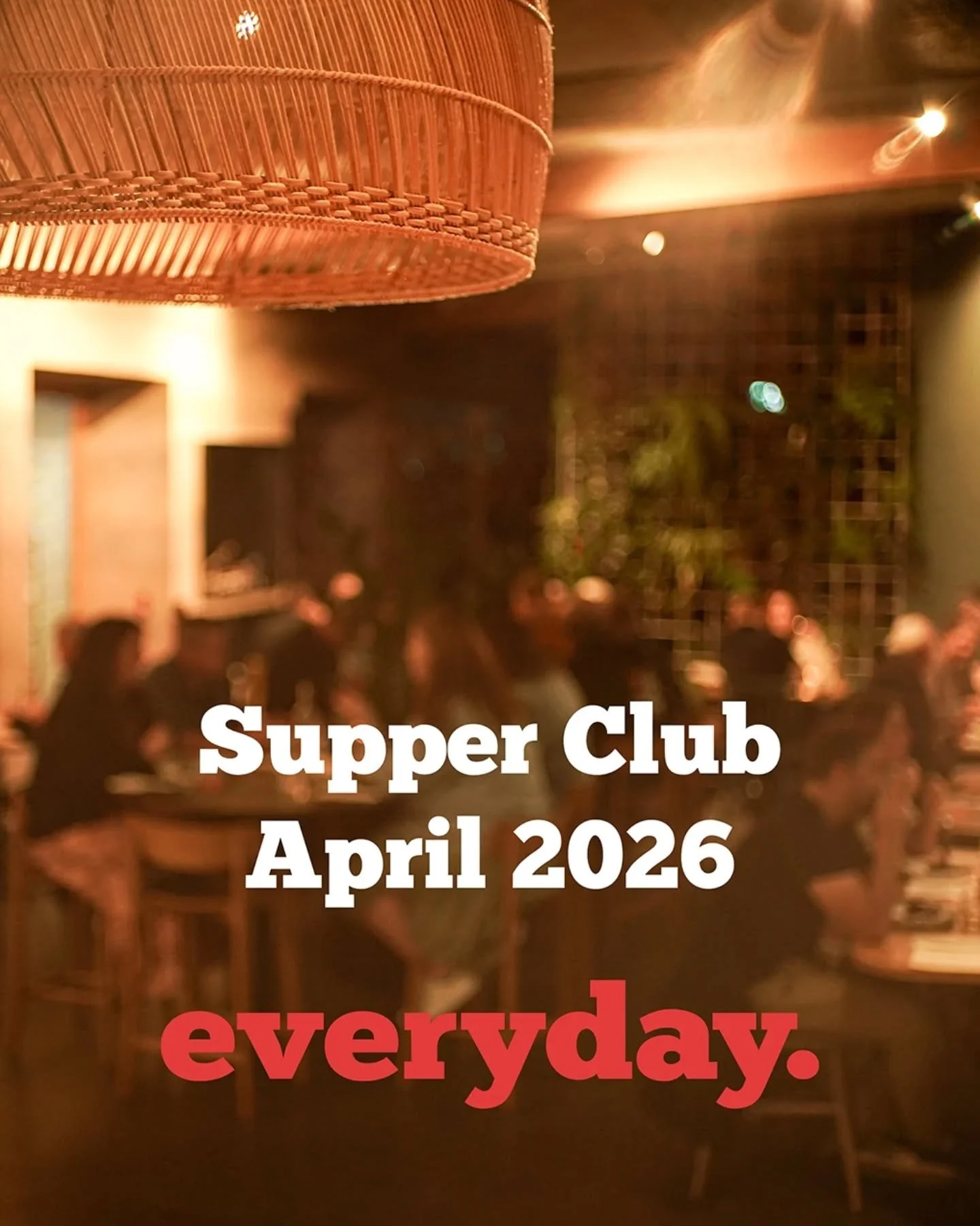Great to be back in the Supper Club saddle - last Saturday of every month for the next while.
