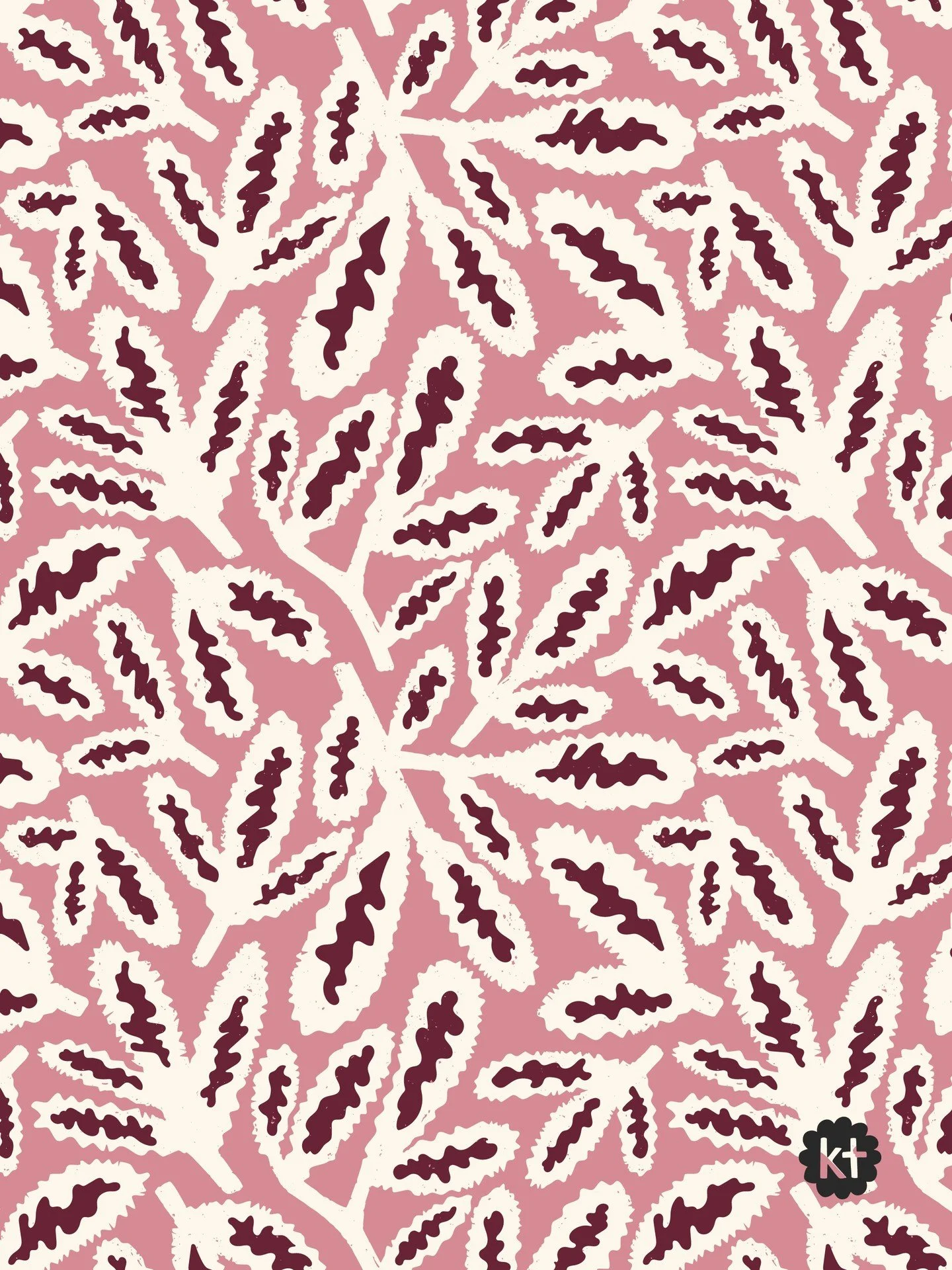 Jagged edges and earthy vintage colours turned this spotted leaves fire plant pattern from my elements collection into a funky bohemian maximalist design. This was such an unexpected fave that it had to make another appearance. Find it on @spoonflowe