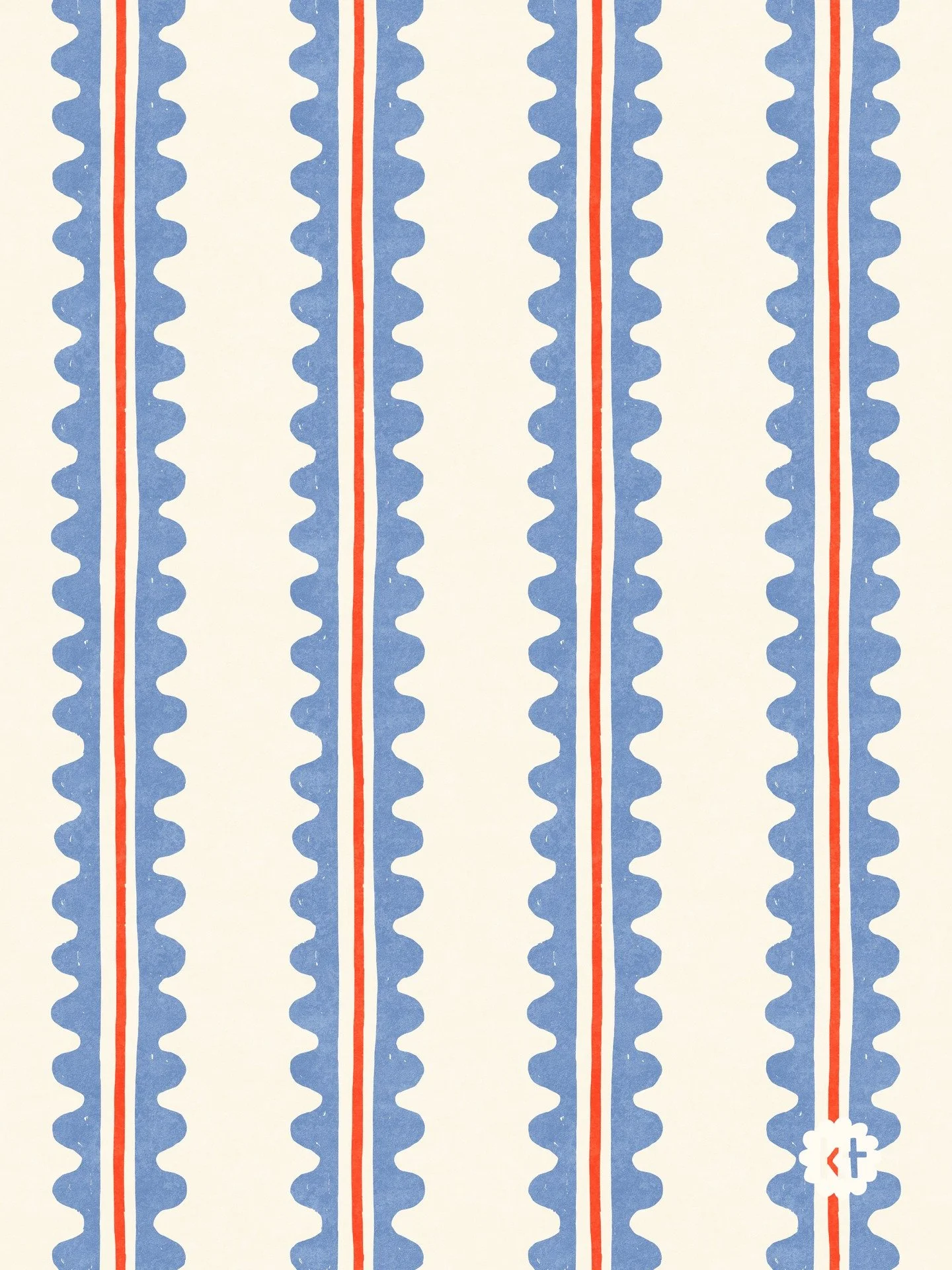 This idea for a wavy twist on the ticking stripe has been sitting in my brain for a while and it turned out so whimsical. I was originally going to keep the stripe all one colour but the contrast was too fun to pass up. It's playful enough for a nurs