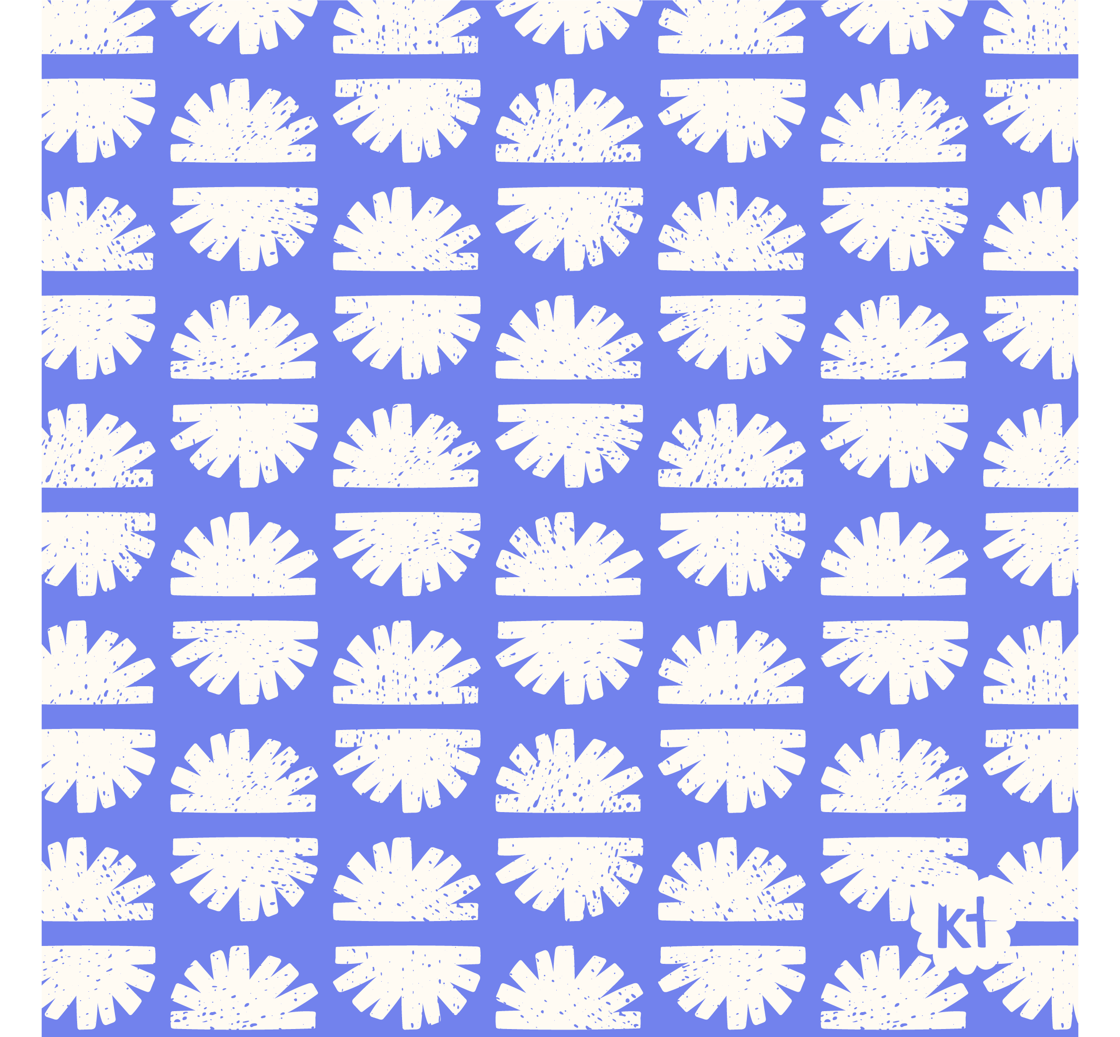 Bright blue desert sun pattern