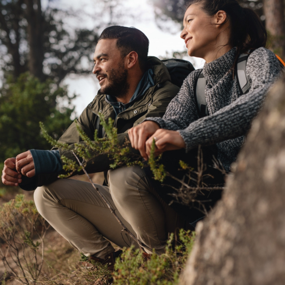 Young couple outside