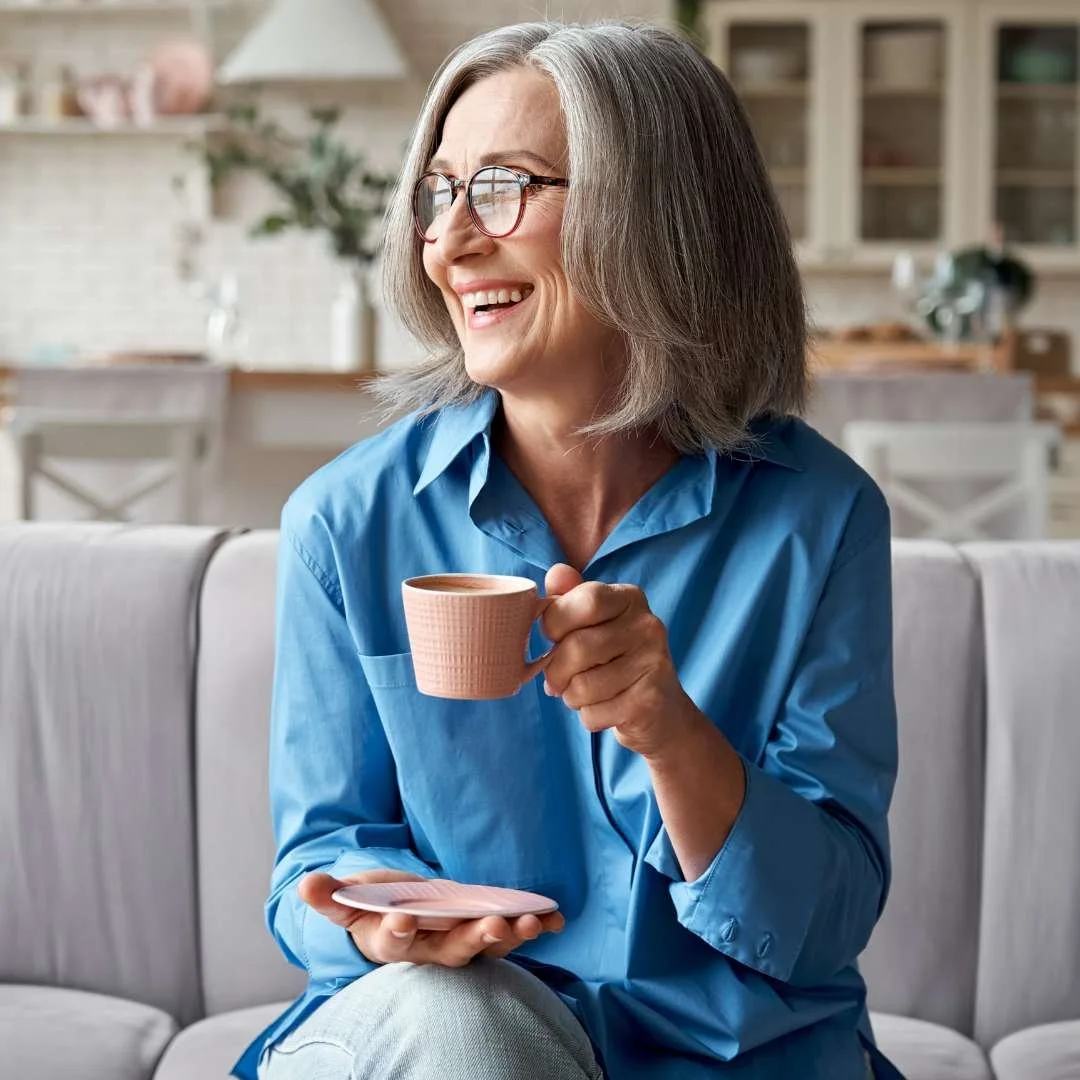 woman drinking tea