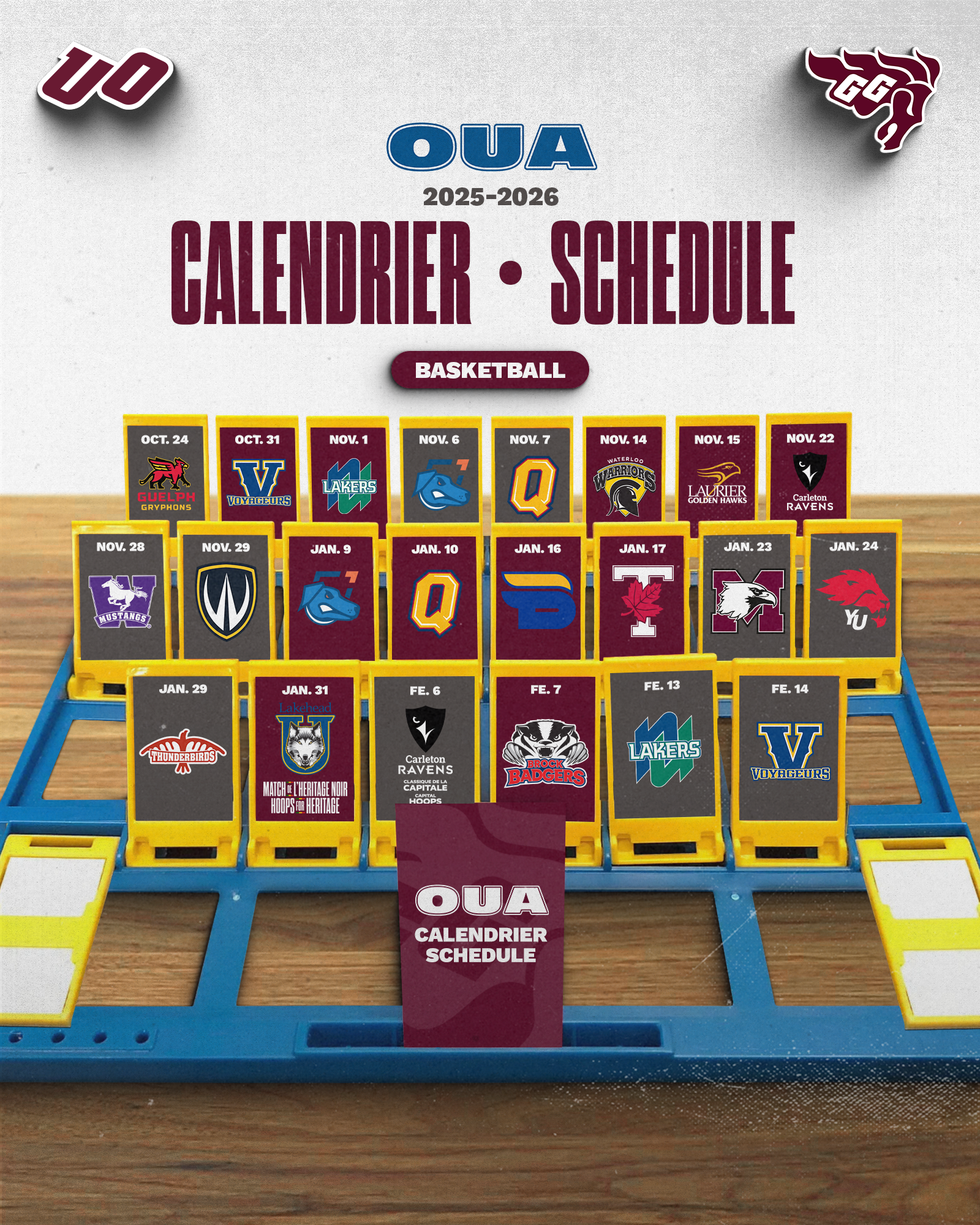 Women's/Men's Basketball Schedule Graphic