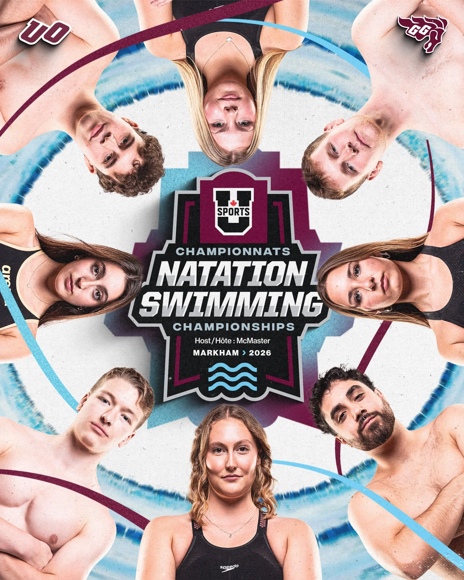 U SPORTS Swimming Championship Promo Graphic