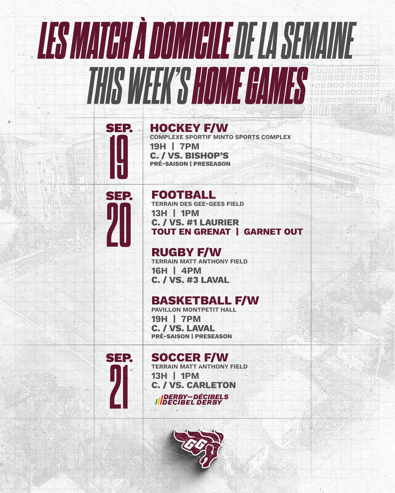 This Week's Home Games Graphic