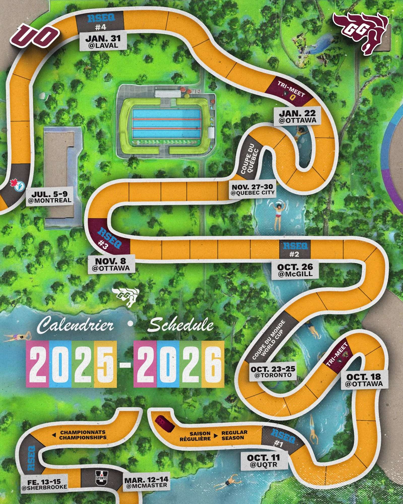 Swimming Schedule Graphic