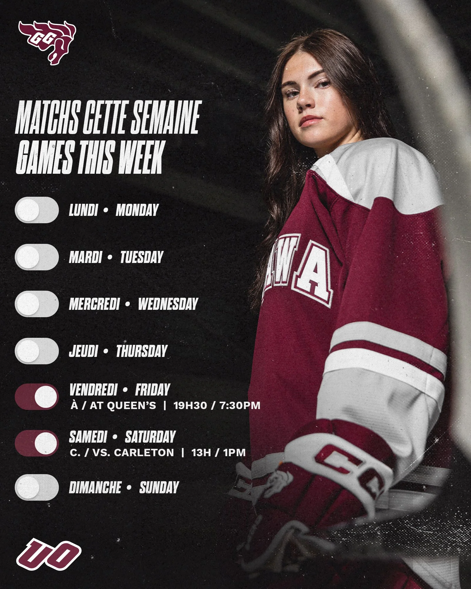 Women's Hockey Game Week Graphic