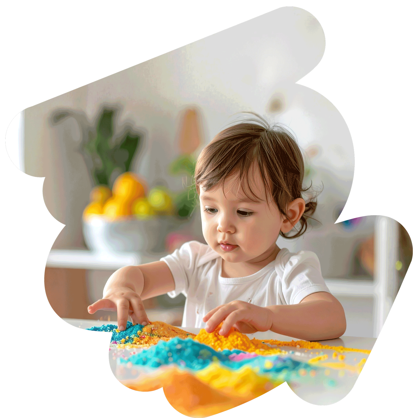 Young-little-girl-playing-with-kinetic-sand-with-her-Sensory-Appointment