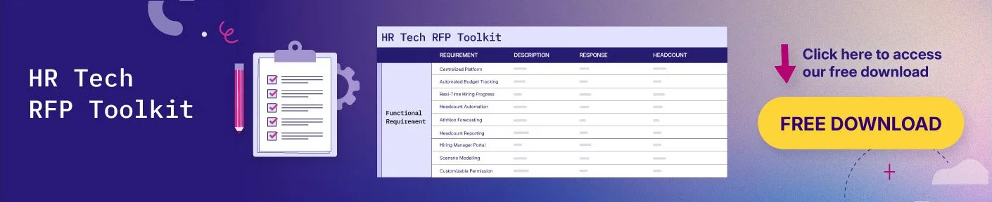 Free HR Tech RFP Template Download Banner