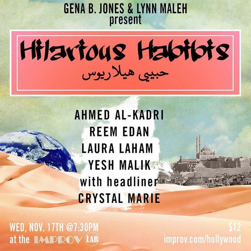 Do u see this lineup? Get your tickets now Astaghfirullah!
.
Wed 7:30pm @hollywoodimprov
.
#standup #comedy #comedian #arab #hilarioushabibis