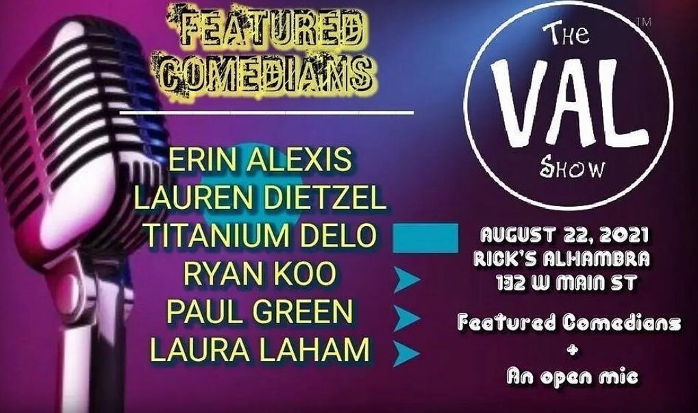 This is Sunday I will attempt to not curse I will probably fail, come watch!
@the.val.show

#standup #comedy #comedian #cleancomedy #failure