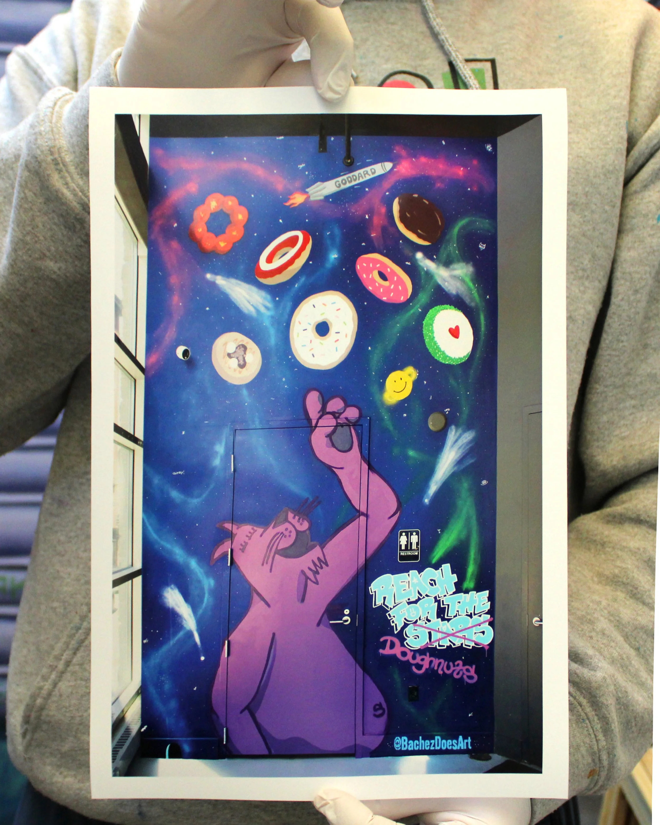 Reach for the Doughnuts! Mural Print