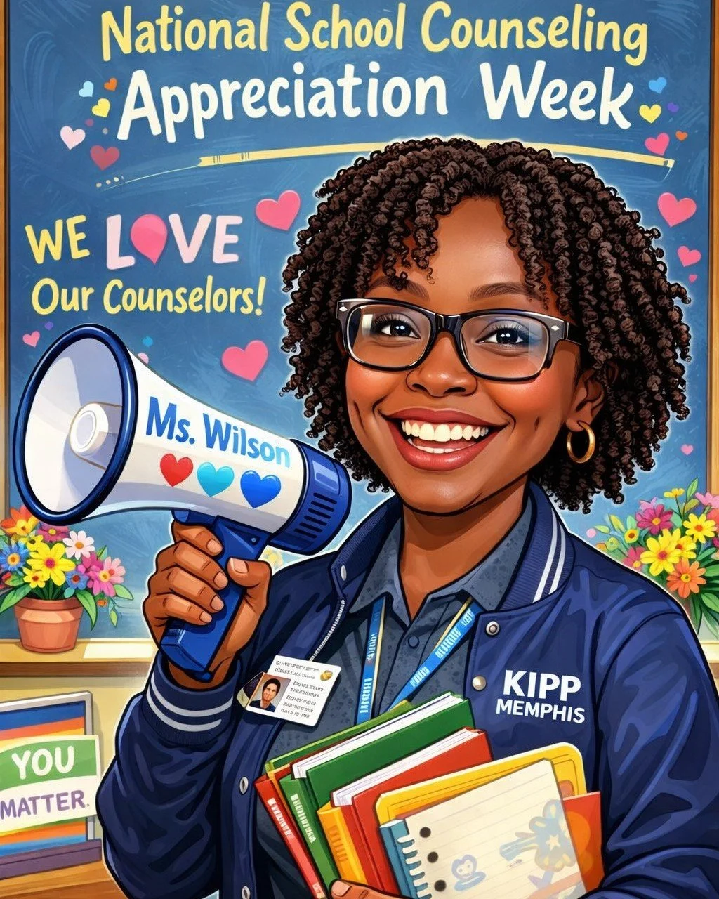 Happy to jump on the caricature #trend to celebrate #NationalSchoolCounselingWeek!

From listening and guiding to cheering our students on, our school counselors are dedicated to supporting our KIPPsters in every way. 

Let's give some shine to these