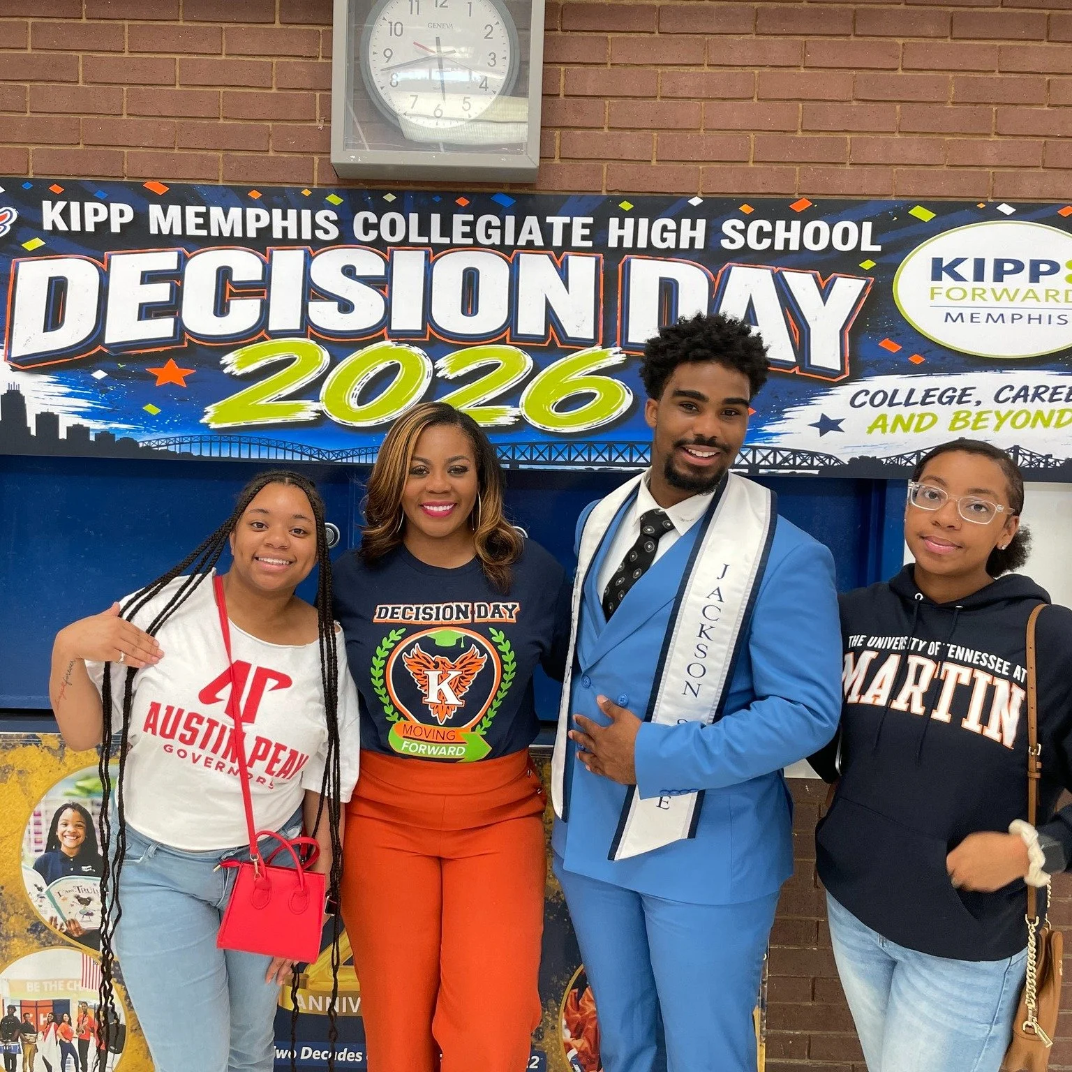 Full circle doesn&rsquo;t even begin to describe it.

Today, KIPP Memphis alumni walked back through our doors as college scholars, proudly repping the universities they once revealed on their own Decision Day.

Now, they stood in support of our grad