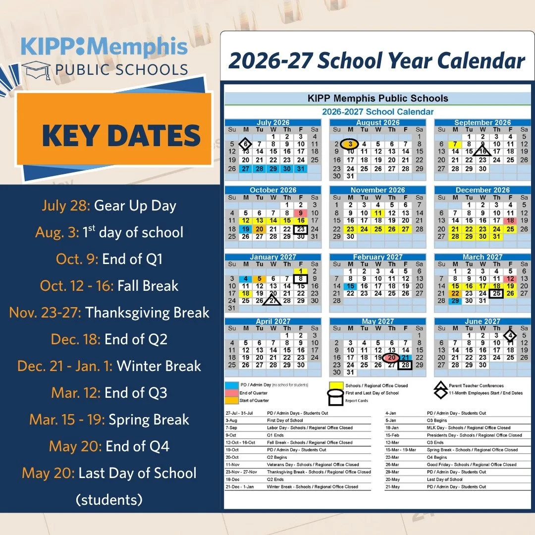 Before we know it, summer will be winding down and a brand new school year will be here! ☀

As we celebrate the finish line for this year, we&rsquo;re already preparing for an even stronger 2026-27 school year.

Take a moment to save our upcoming sch