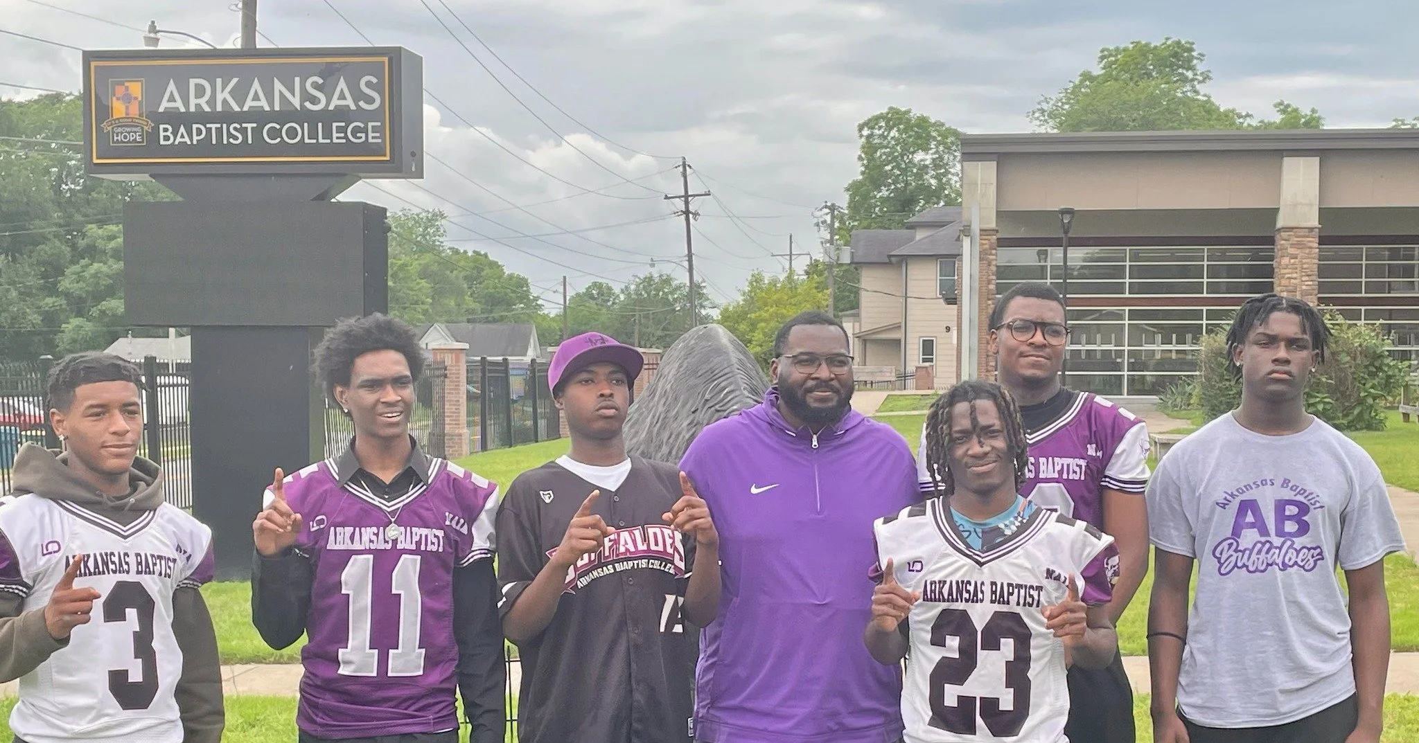 Signing Day REWIND!

7 student-athletes.
3 sports.
1 opportunity that changes everything. 💯

Our AD, Coach Noel, never stopped pushing for these young men, and it paid off. 
Now, every one of them is headed to Arkansas Baptist College on a FULL RIDE