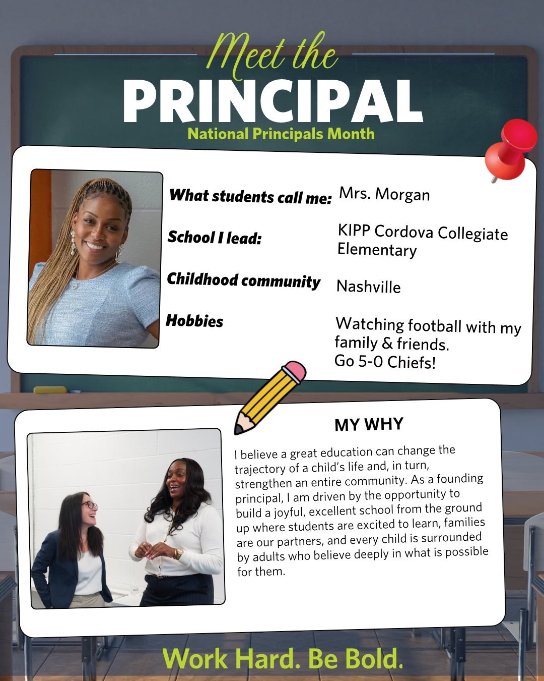 Principal Month Spotlight: Ms. Shayla Morgan!

We're closing out our Principal Month spotlights with Ms. Morgan, Founding Principal of @KIPP Cordova Collegiate Elementary ! As she prepares to welcome our very first KIPPsters in Fall 2027, she's layin