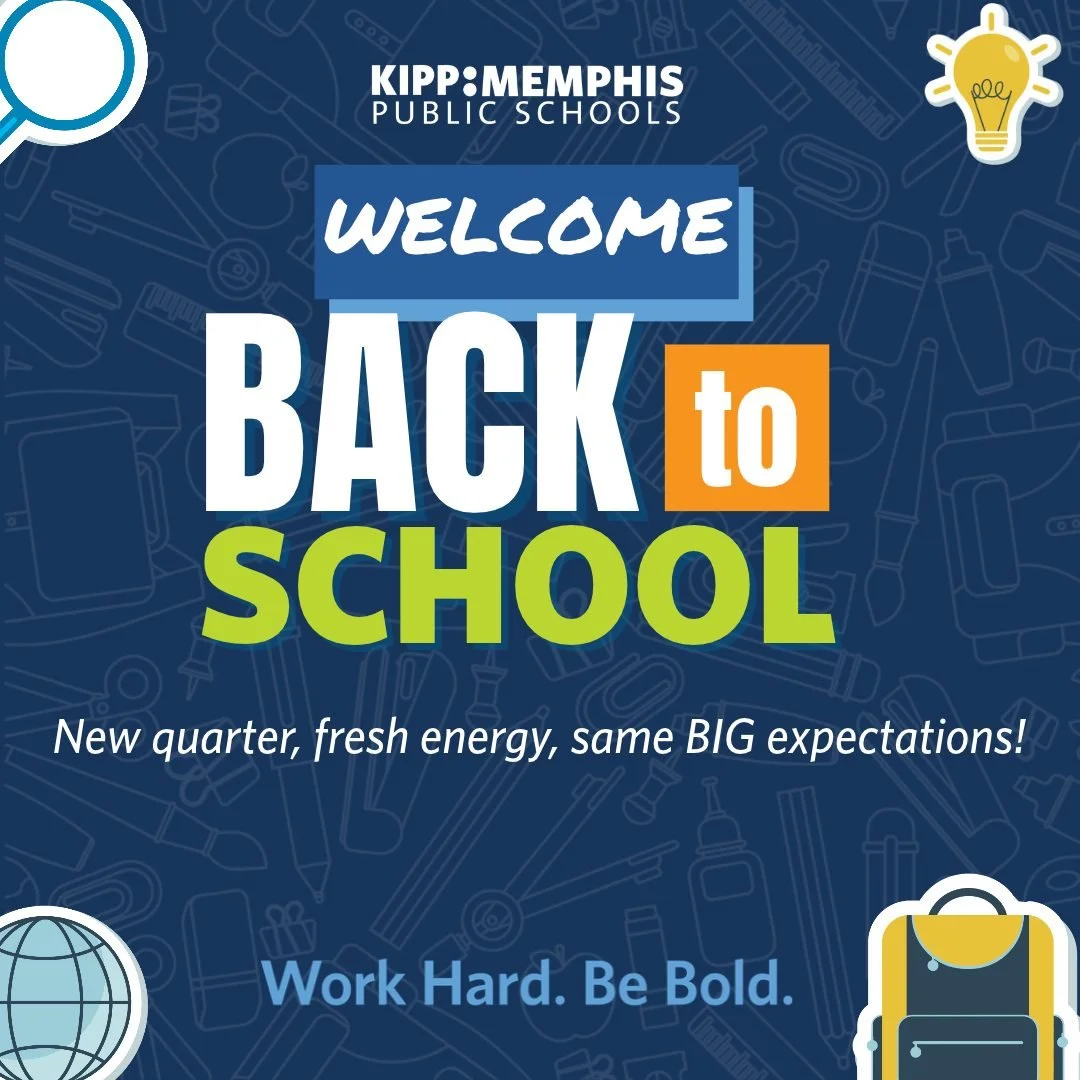 Break time is over, KIPPsters! 
We hope you enjoyed some rest, relaxation, and family time because tomorrow, October 20, we're BACK and ready to kick off Quarter 2! 
New quarter, fresh energy, same BIG expectations! Let's keep showing up, bringing th