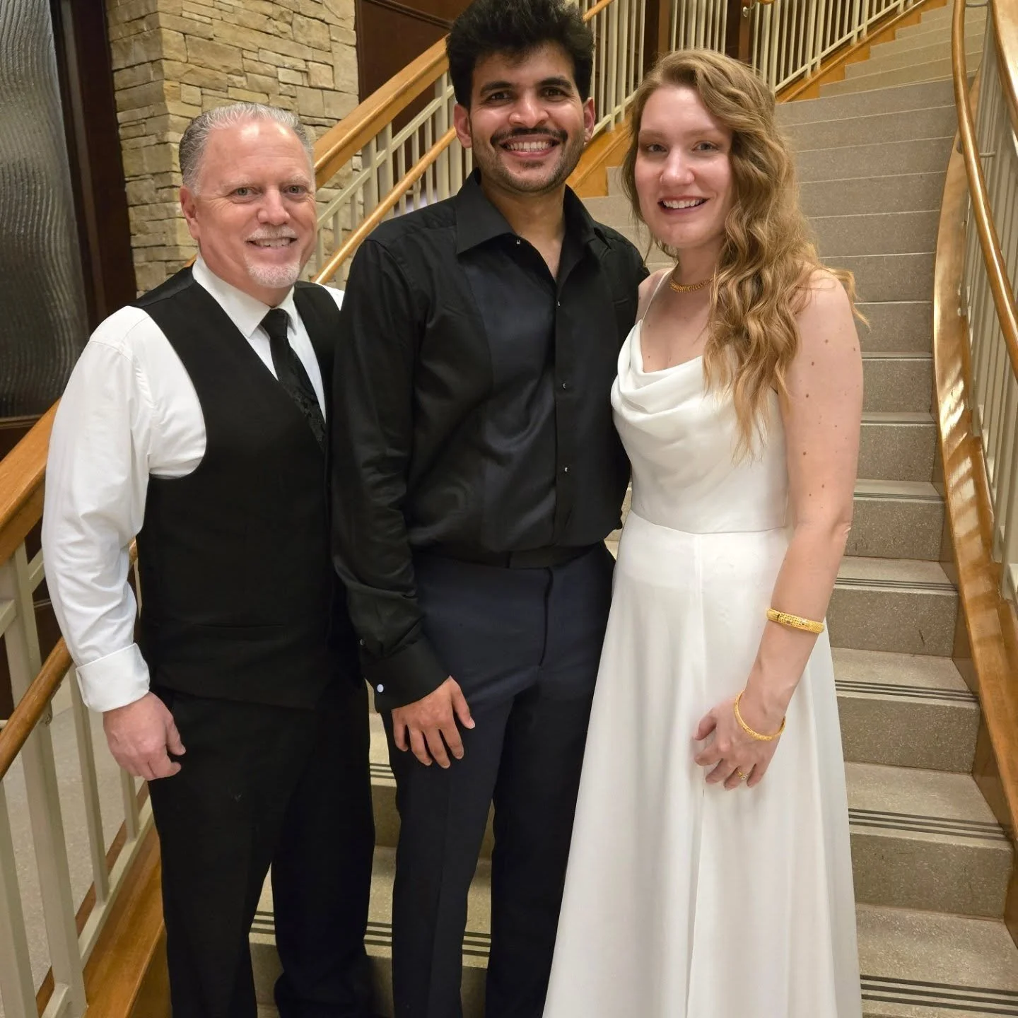 They went all the way to India to get married, then came back to celebrate with family &amp; friends in Texas. What an enjoyable night to MC the party for Anna and Clinton.