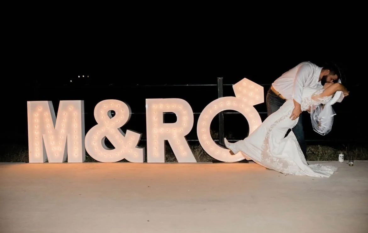 Classic Pro DJ Lighted letters are a big attraction at weddings!