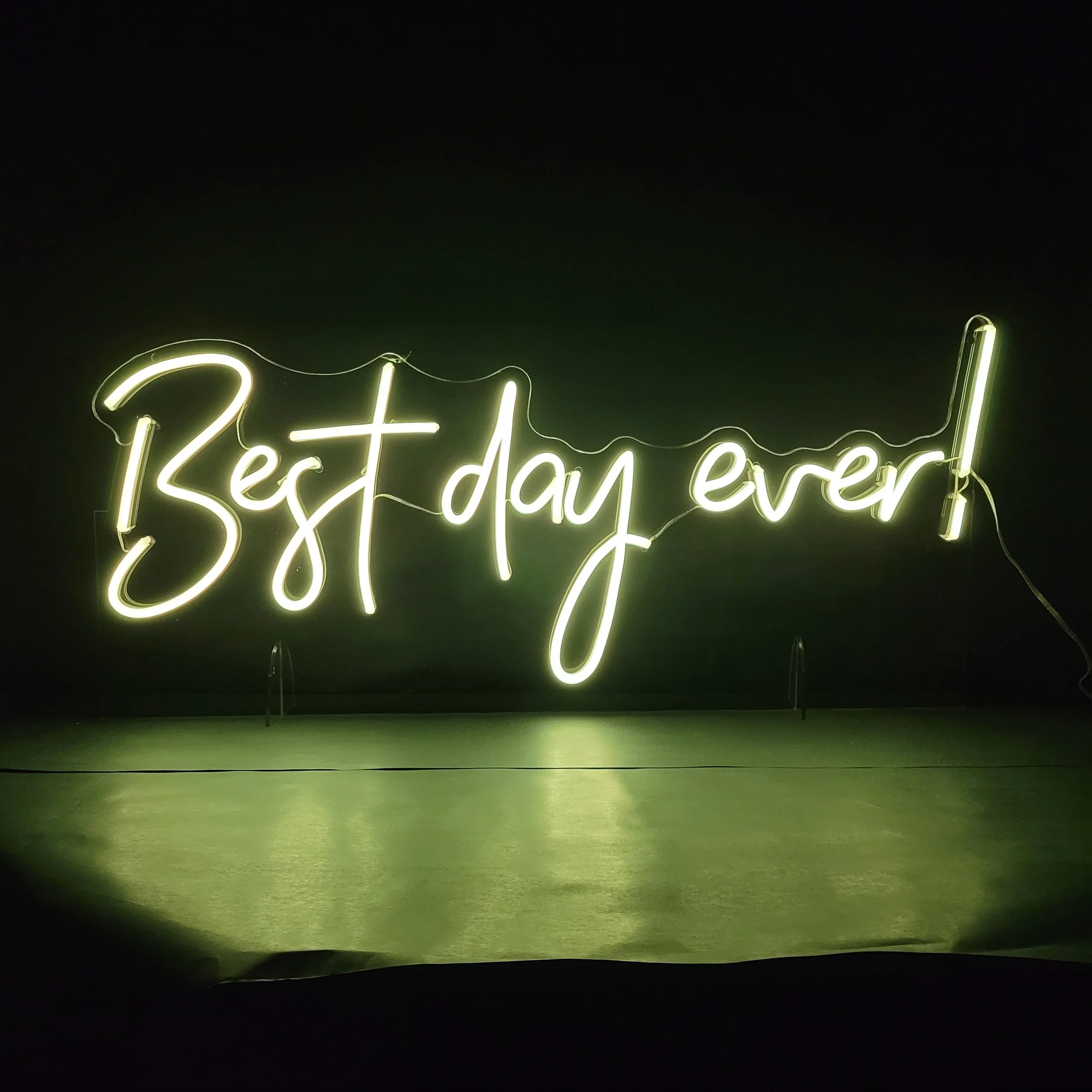 Best Day Ever neon sign for memorable celebrations, available with Classic Pro DJ packages in Dallas-Fort Worth