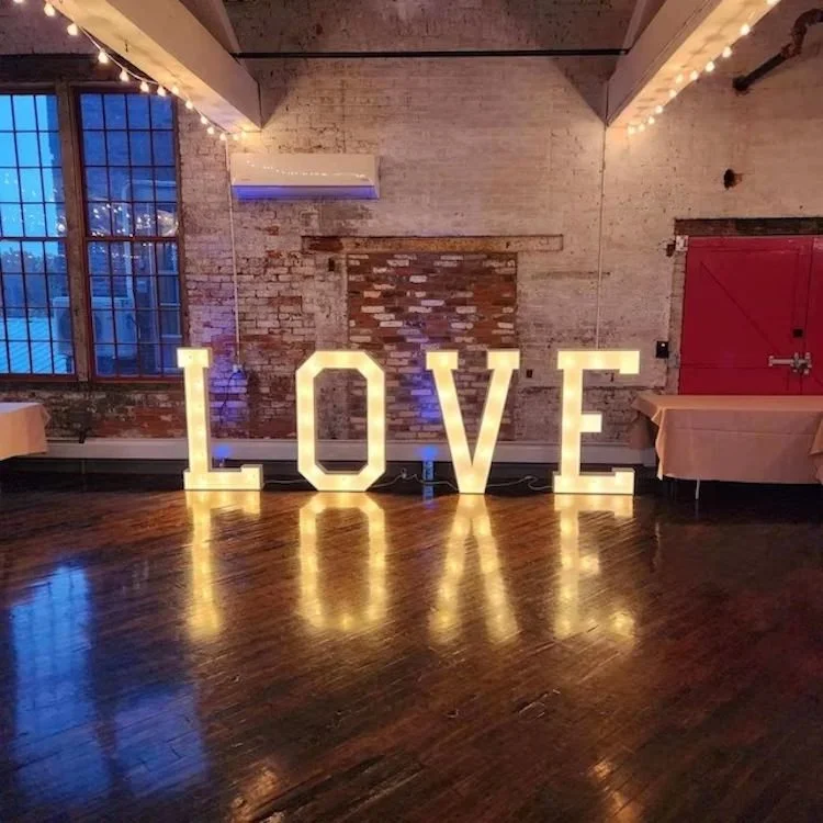 Classic Pro DJ Lighted letters are a big attraction at weddings!