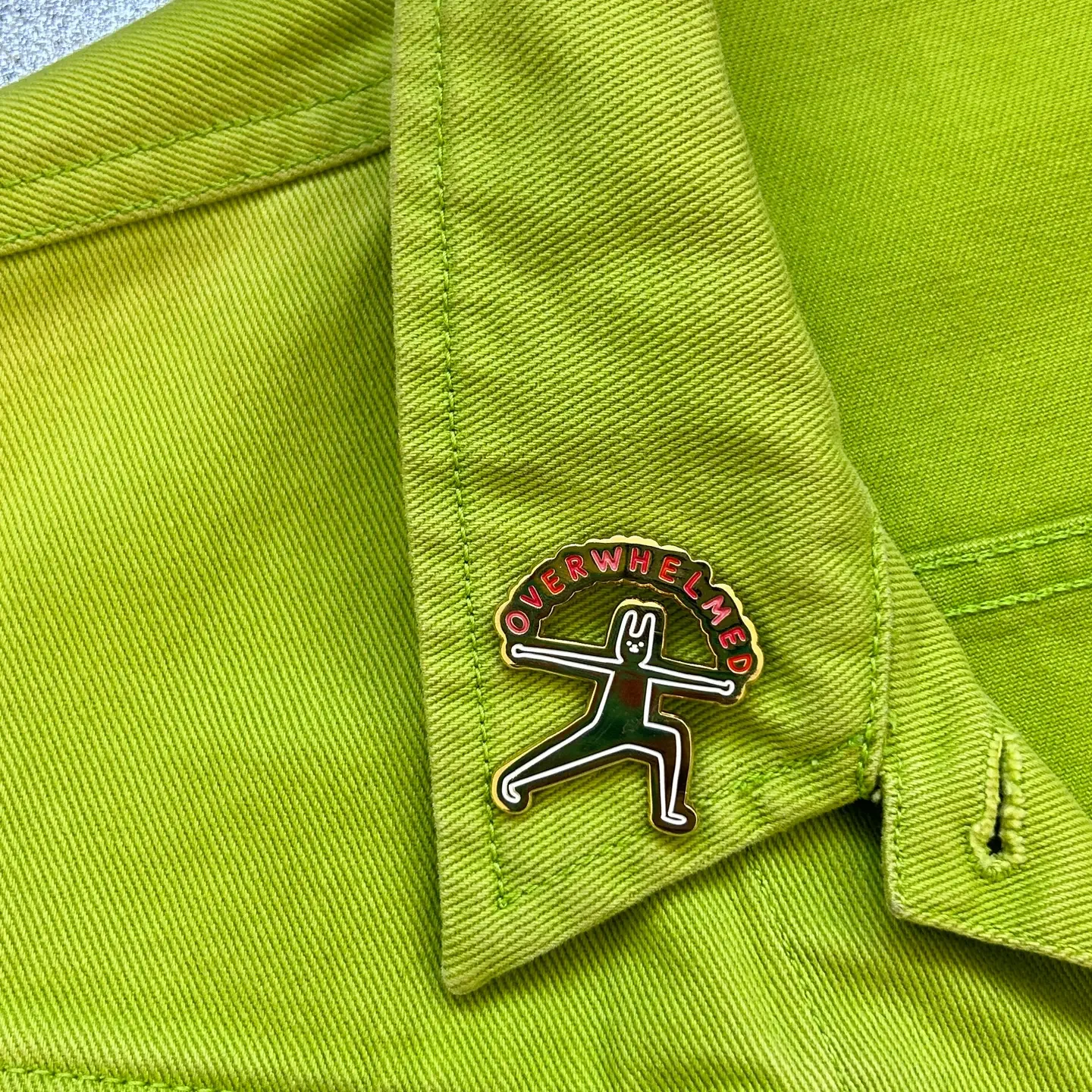 Overwhelmed Enamel Pin