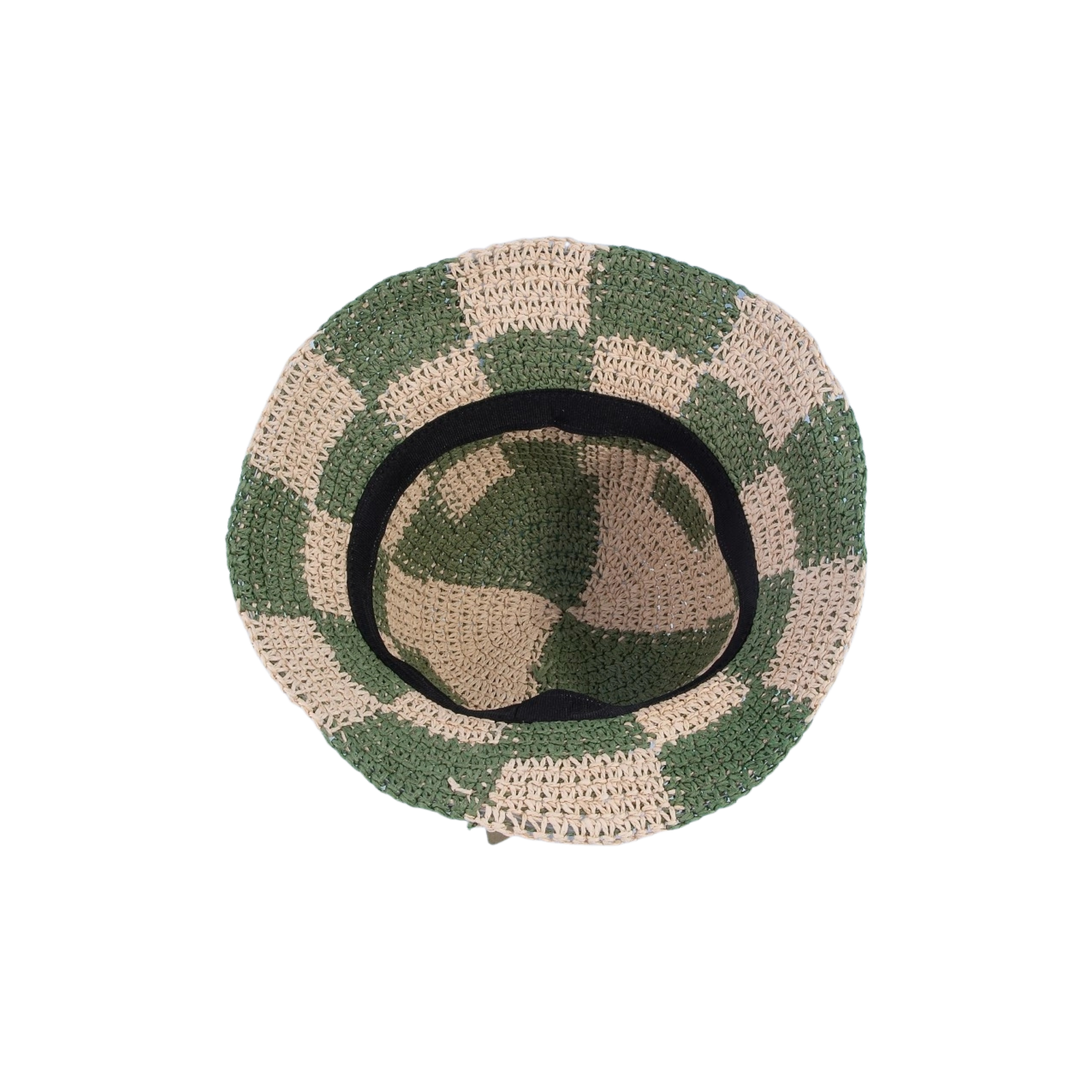 Straw Braided Checkered Bucket Hat2.png