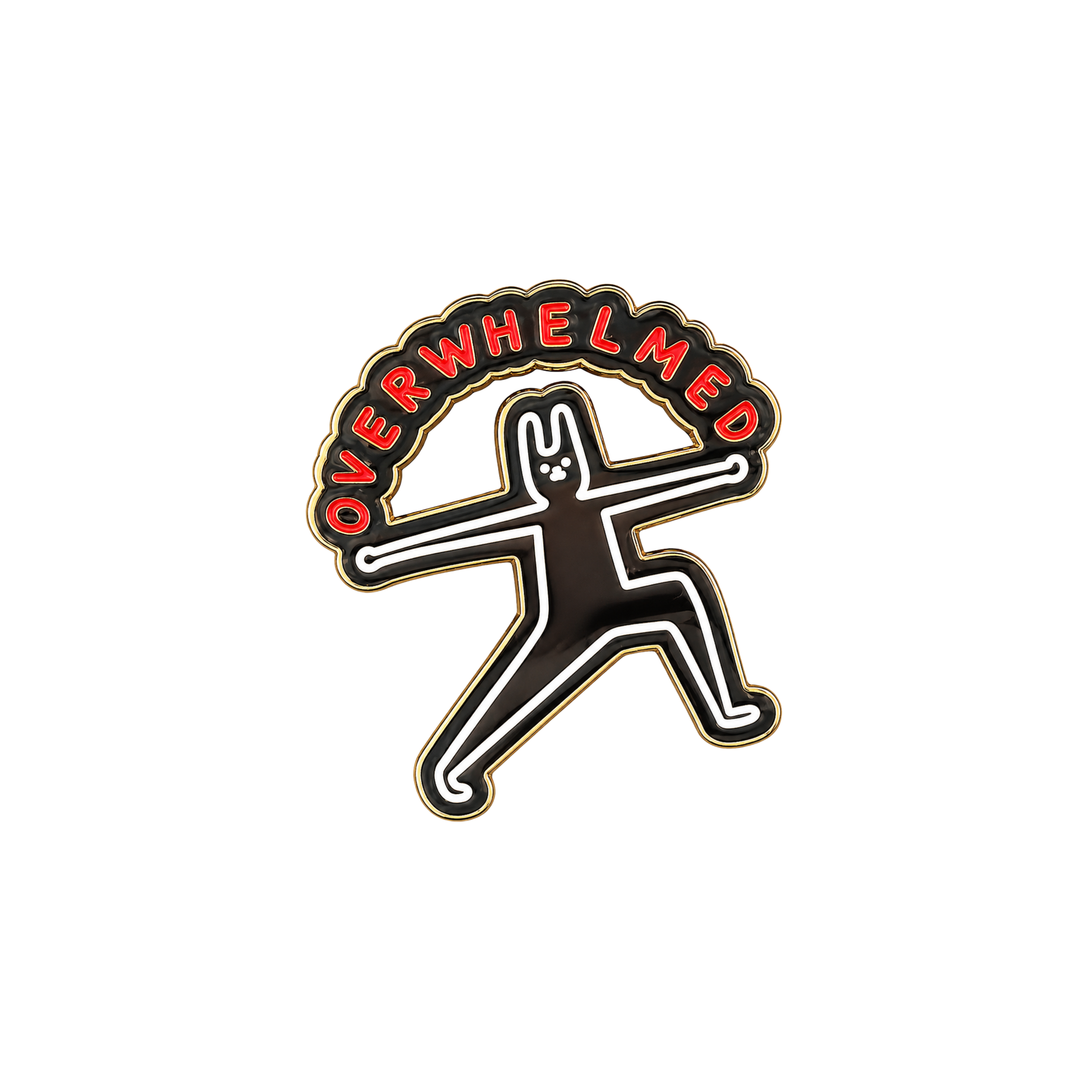 Overwhelmed Enamel Pin
